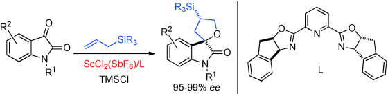 First Catalytic Asymmetric [3+2] allylsilane annulation reaction